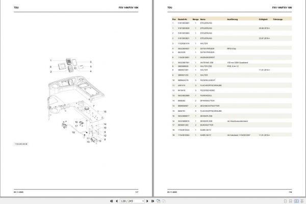 Still Reach Mast Stacker FXV 14N 16N 1537 2377 Workshop Manual DE 2