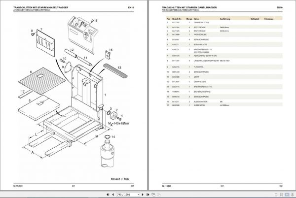 Still Vertical Order Picking Truck EK10 NO NM HO HM Spare Parts List DE 2