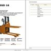 Still Walkie High Lift Truck EGD 16 Spare Parts List DE 1
