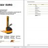 Still Walkie High lift Truck EGV EURO 0238 Spare Parts List DE 1