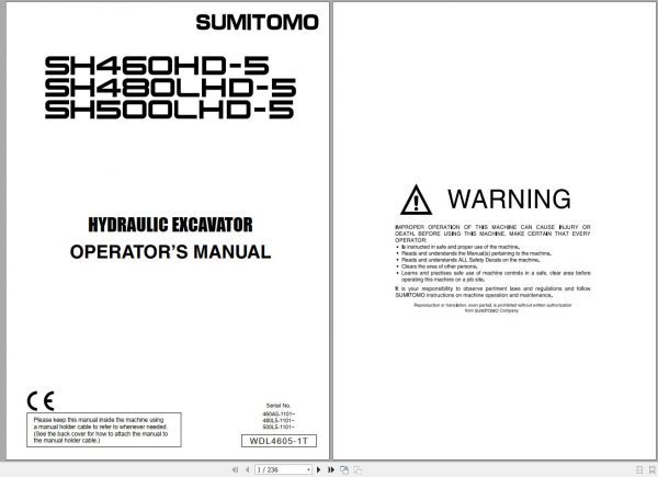 Sumimoto Hydraulic Excavator 4.09GB PDF DVD Operators Service and Part Manual 2