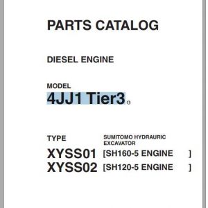 Sumitomo Hydraulic Excavator Diesel Engines 4JJ1 Tier3 Parts Catalog 1
