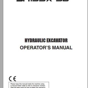 Sumitomo Hydraulic Excavator SH135X 3B Parts Operators Shop Manual 1