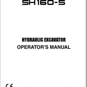 Sumitomo Hydraulic Excavator SH160 5 Parts Operators Shop Manual 1