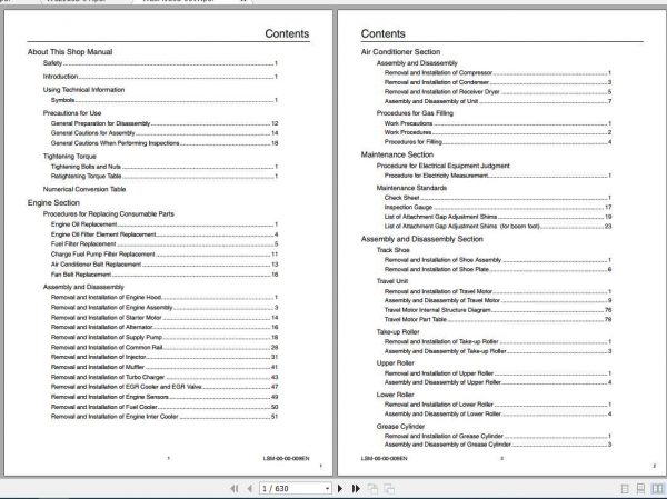 Sumitomo Hydraulic Excavator SH160 5 Parts Operators Shop Manual 2