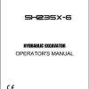 Sumitomo Hydraulic Excavator SH235X 6 Parts Operators Service Manual 1