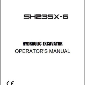 Sumitomo Hydraulic Excavator SH235X 6 Parts Operators Service Manual 1