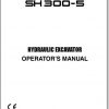 Sumitomo Hydraulic Excavator SH300 5 Parts Operators Shop Manual 1