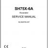 Sumitomo Hydraulic Excavator SH75X 6A Parts Operators Service Manual 1