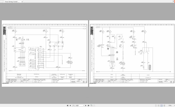 Terex Demag Crawler Crane CC6800 1250T Electric System Circuit Diagram 2