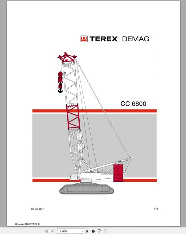 Terex Demag Crawler Crane CC6800 1250T Operating Manual 1
