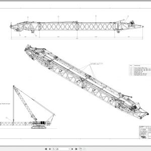 Terex Demag Crawler Crane CC8800 1600T Boom Combinations DE 2