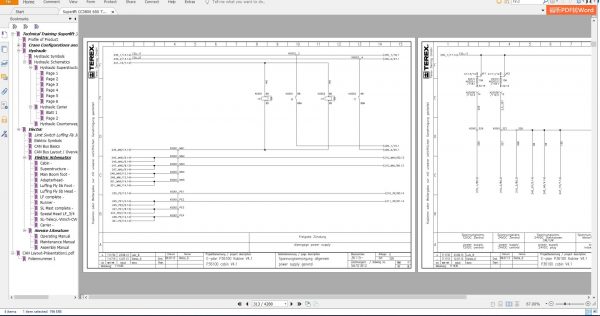 Terex Demag Superlift CC3800 650 Ton Technical Manual Training Schematic Diagram Operating Instructions 8