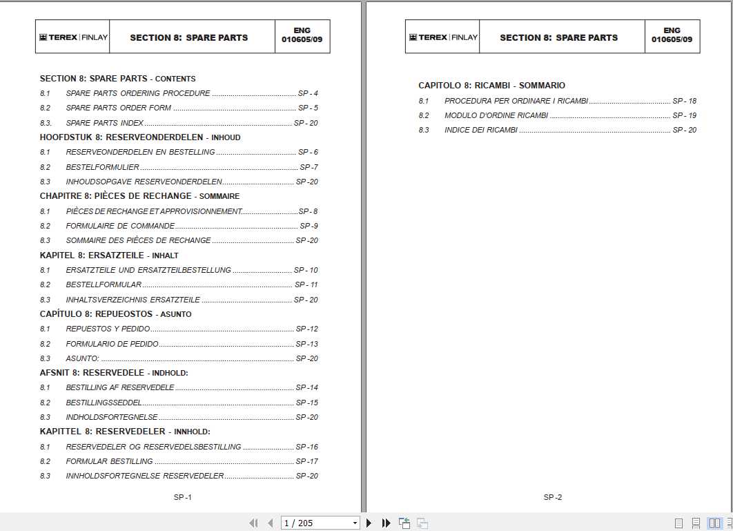 Terex Finlay Crusher 390 Parts Catalog 1