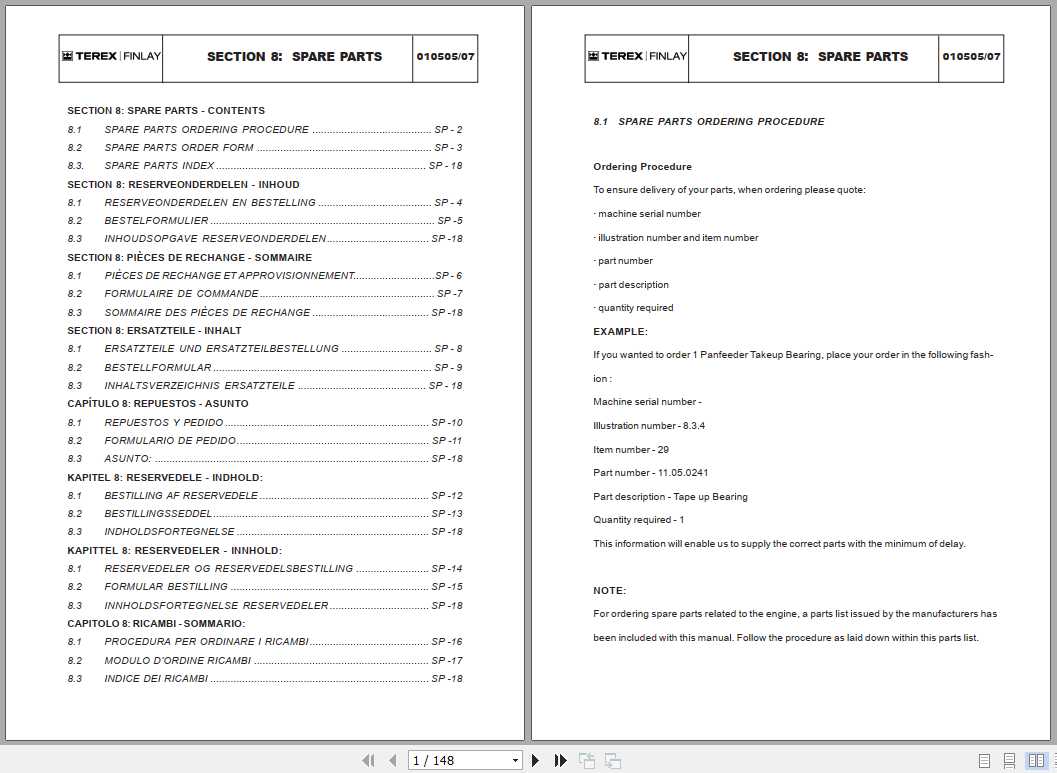 Terex Finlay Crusher 663 653 Parts Catalog 1