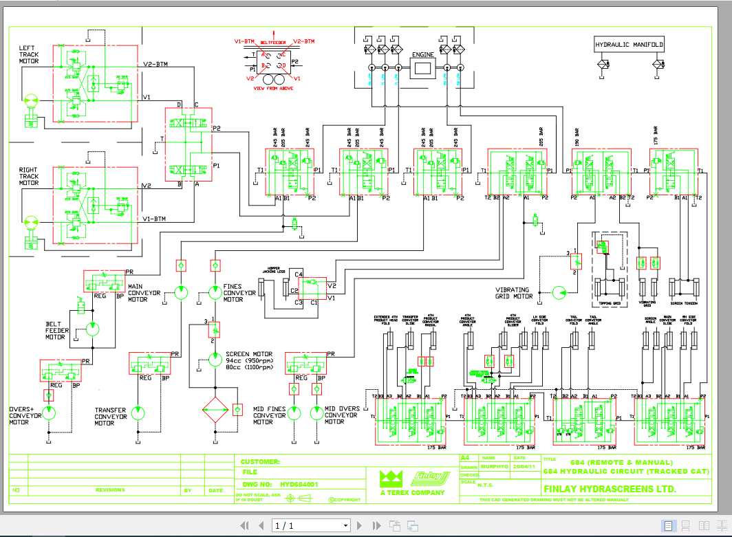 Terex Finlay Crusher 684 Hydraulic Schematic 1