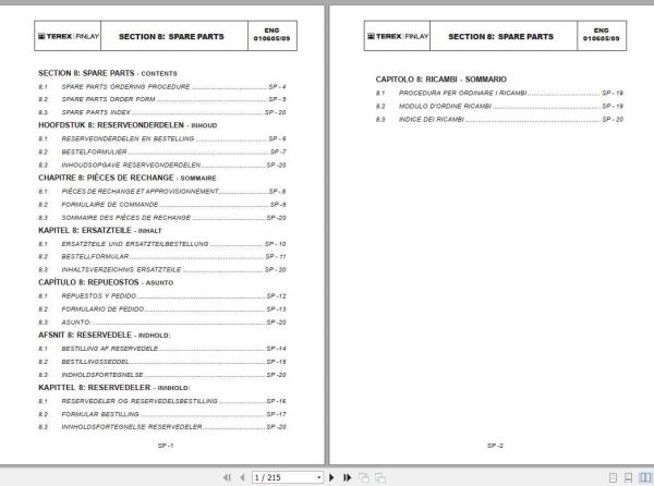 Terex Finlay Crusher 694 Parts Catalog ES 1