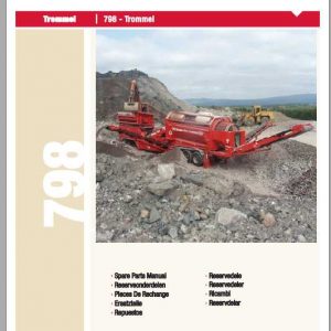 Terex Finlay Screener 798 Trommel Parts Catalog 1