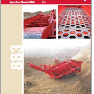 Terex Finlay Screener 883 Operation Manual 1