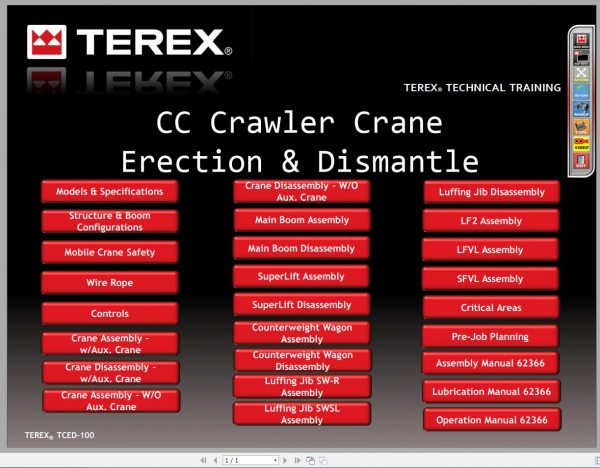 Terex Crawler Crane Technical Training TCED 100 CD1 1 1