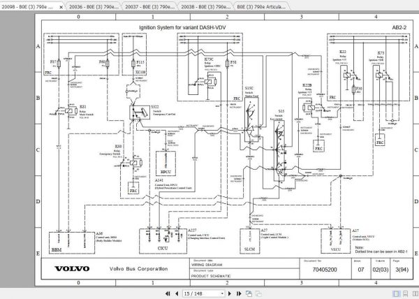 Volvo Trucks Buses B0E Electrical Wiring Diagram 3