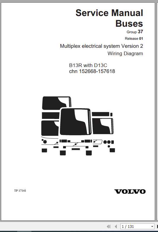 Volvo Trucks Buses B13R Electrical Wiring Diagram 1