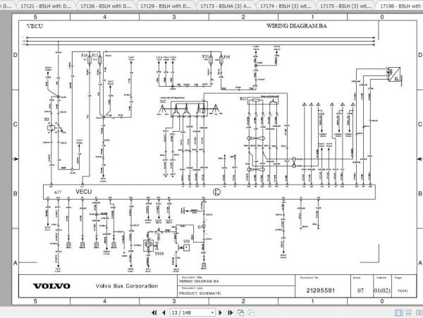 Volvo Trucks Buses B5LH Electrical Wiring Diagram 4