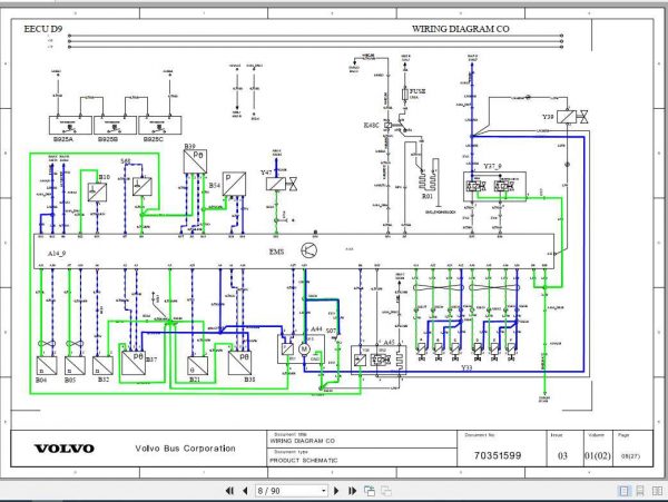 Volvo Trucks Buses B7B B9B B12B B12M Electrical Wiring Diagram 3