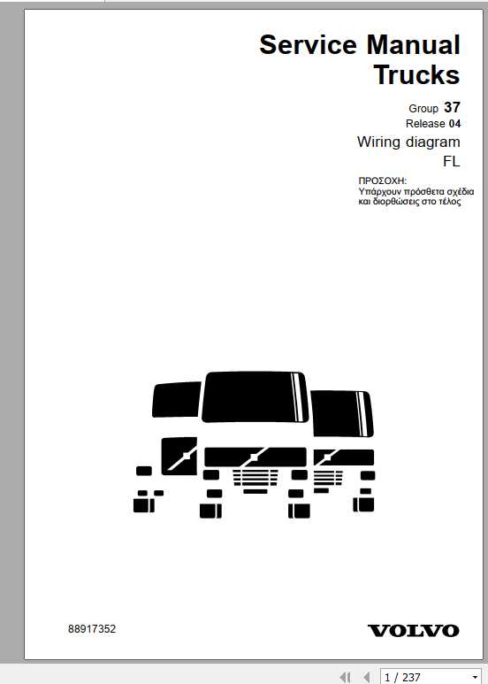 Volvo Trucks Buses FL Electrical Wiring Diagram 88917352 1
