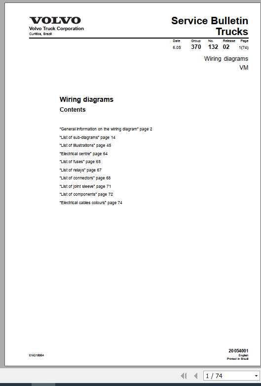 Volvo Trucks Buses VM Electrical Wiring Diagram 2