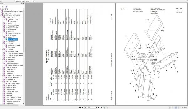 AMMANN Pneu Tyred Roller AP240 Spare Parts Catalogue 2