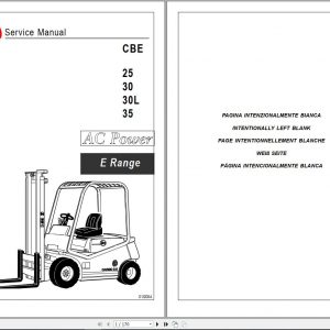 BT Electric Forklift C4E250 350V C4E300VVL Service Operators Manual Diagrams 1 1