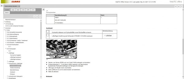 CLAAS WebTIC Offline 4.0.5 06.2021 Operator Manual Repair Manual and Service Documentation DE DVD 5
