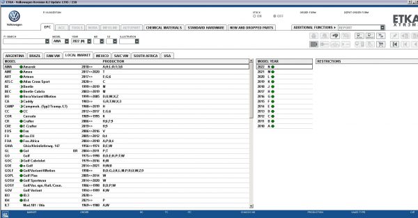 ETKA 8.2 Volkswagen Seat Skoda Audi Commercial Vehicles 03.2021 Spare Parts Catalog 11