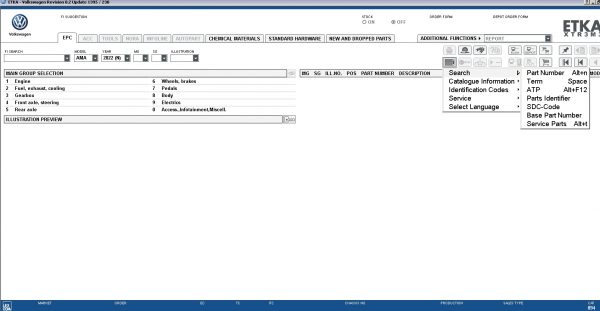 ETKA 8.2 Volkswagen Seat Skoda Audi Commercial Vehicles 03.2021 Spare Parts Catalog 9