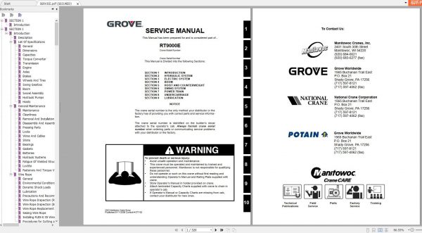 GROVE Mobile Crane RT9130E 227121 Shop Manual 1