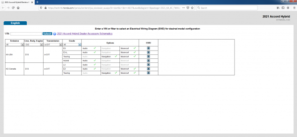 Honda Accord Hybrid 2021 Wiring Diagrams 1