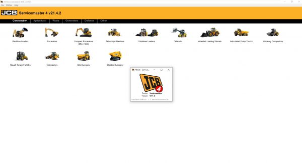 JCB ServiceMaster 4 v21.4.2 05.2021 Diagnostic Software DVD 20