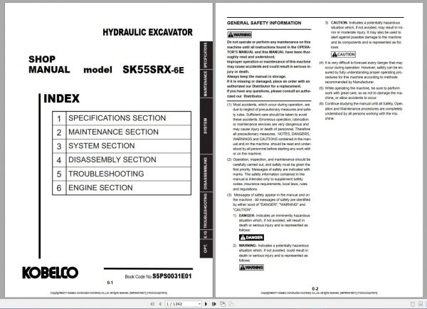 Kobelco 6.17 GB PDF DVD4 Updated 2021 Heavy Machinery Service Manual Shop Manual 5
