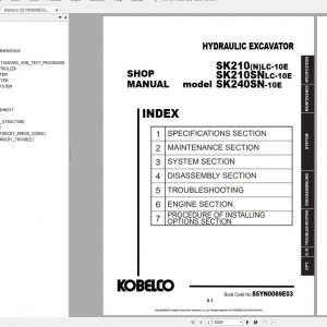 Kobelco 6.17 GB PDF DVD4 Updated 2021 Heavy Machinery Service Manual Shop Manual 7
