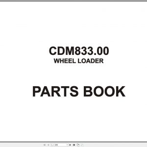 LONKING Wheel Loader CDM833.00 Parts Catalog 1