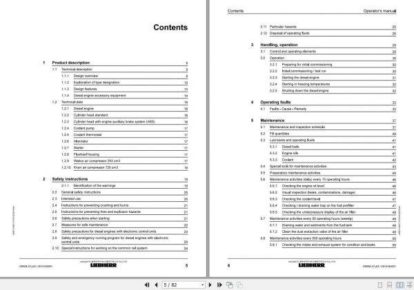 Liebher Diesel Engine D9508 A7 03 Operators Manual 31 03 2021 2 1