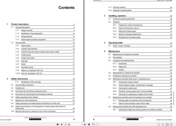 Liebher Diesel Engine D9508 A7 03 Operators Manual 31 03 2021 2