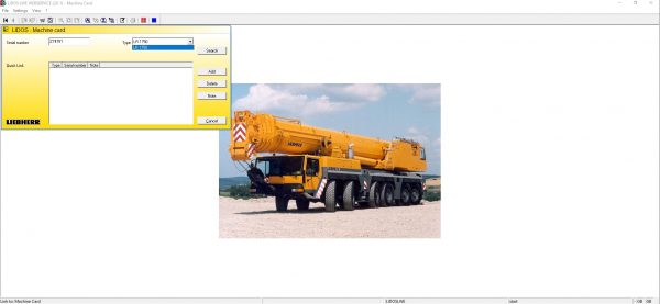 Liebherr Cranes Lidos LWE Webservice Online EPC Updated 06.2021 Spare Parts Catalog DVD 1