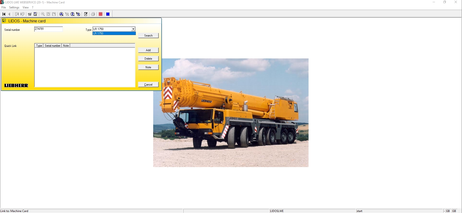 Liebherr Cranes Lidos LWE Webservice Online EPC Updated 06.2021 Spare Parts Catalog DVD 1