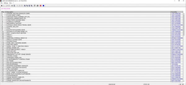 Liebherr Cranes Lidos LWE Webservice Online EPC Updated 06.2021 Spare Parts Catalog DVD 2