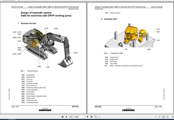 Liebherr Hydraulic Excavator R922 R934 1486 1866 Service Manual 03 2021 3
