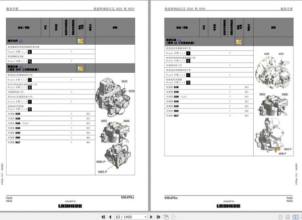 Liebherr Hydraulic Excavator R922 R945 1486 1866 Service Manual ZH 03 2021 3