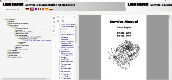 Liebherr Lidos COT Engine Webservice Online EPC Service Document Updated 06.2021 DVD 7