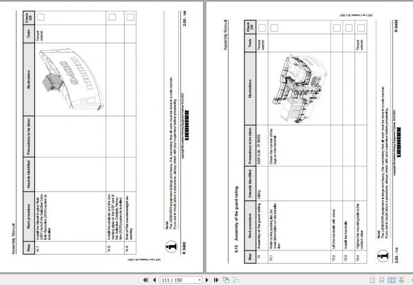 Liebherr Mining Crawler Excavator R9400 Shovel Assembly Manual 02 2021 3